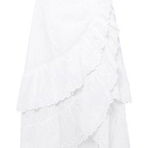 LoveShackFancy White Halle Skirt